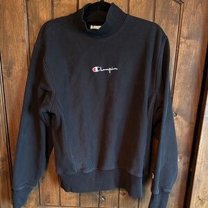 Champion Men's Black Turtleneck Sweater